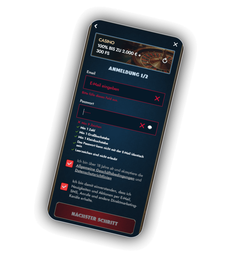 Tower Casino Registrierung DE